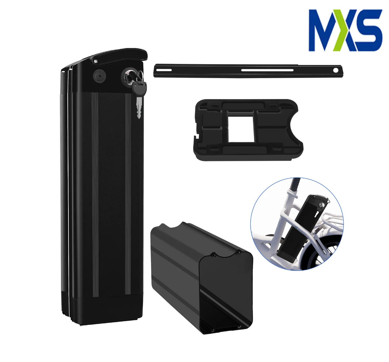 MAX 90 18650 ячеек с серебряной рыбкой аккумуляторный ящик для электровелосипеда