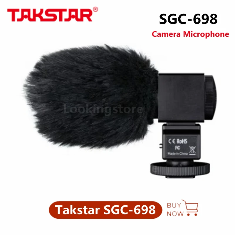 

Takstar SGC-698 Stereo Microphone Camera Microphone for Nikon Canon DSLR Camera DV Camcorder Photography Interview Recording