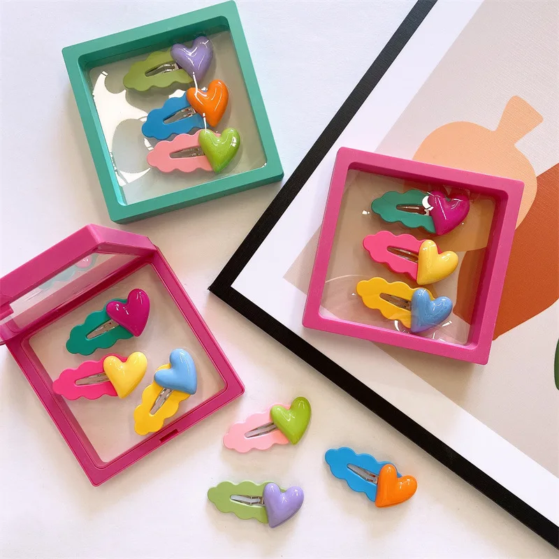 

3Pcs/set Vintage Children Hair Clips Solid Color BB Clip Hairpins for Girls Barrettes Hairgrips Kids Hair Accessories Ornaments