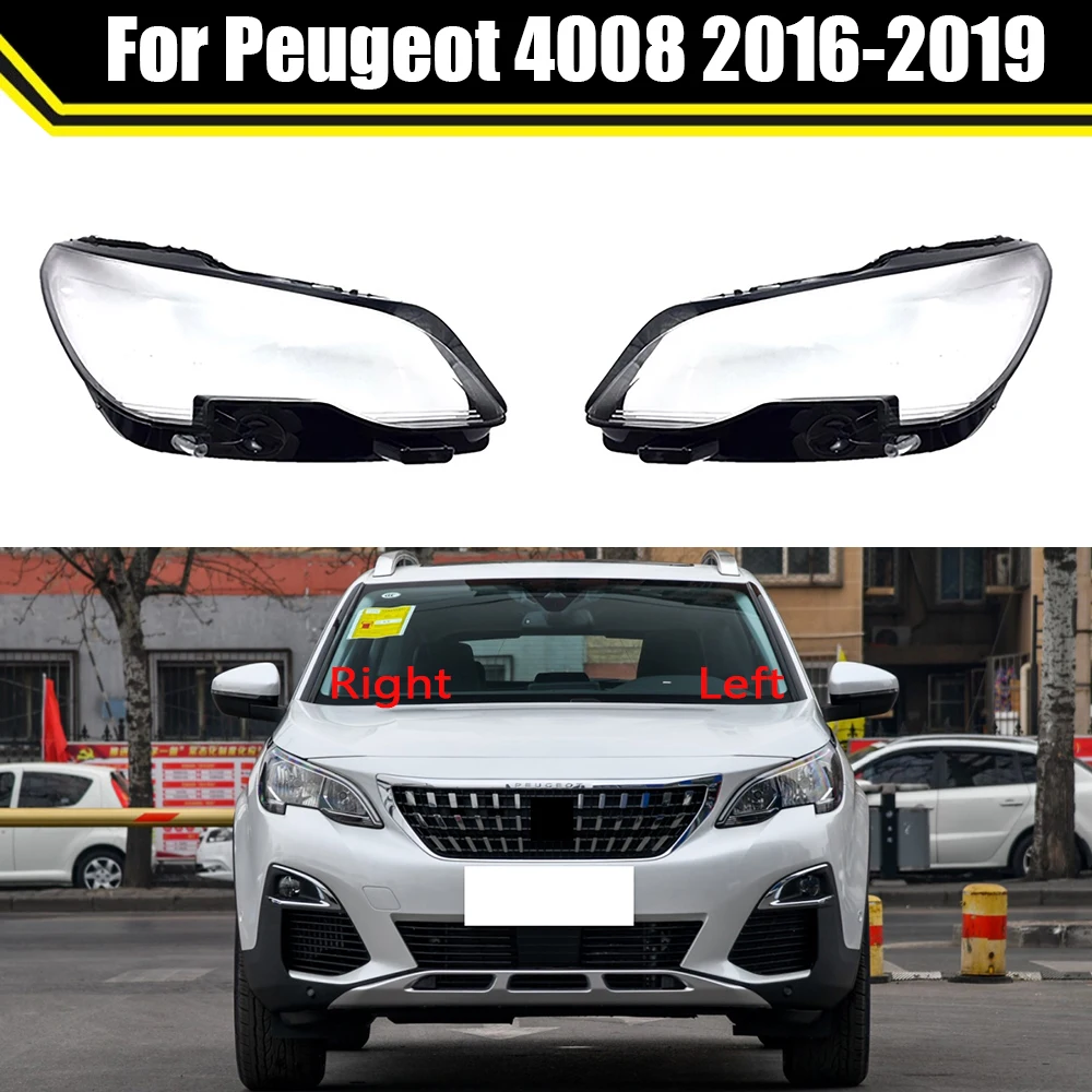 

Чехол для фары Peugeot 4008 2016 ~ 2019, чехол для фары, импортная прозрачная затеняющая маска, абажур, линзы из оргстекла