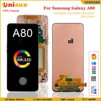 6 7 original amoled for samsung galaxy a80 a805 sm a805f lcd display touch screen digitizer for galaxy a80 screen replacement