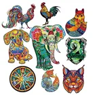 Пазл игрушечный с динозавром, деревянные головоломки для взрослых и детей, рождественские подарки, игры, игрушки, деревянные головоломки с бабочками