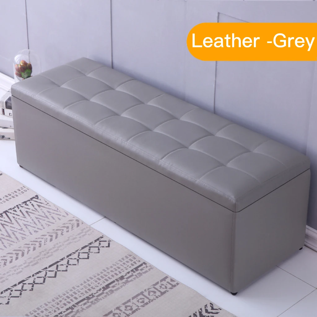 

Louis Fashion Sofa Stool Bench Storage Box Long Footstool Leather Pier Foldable Space Rest Living Room Furniture