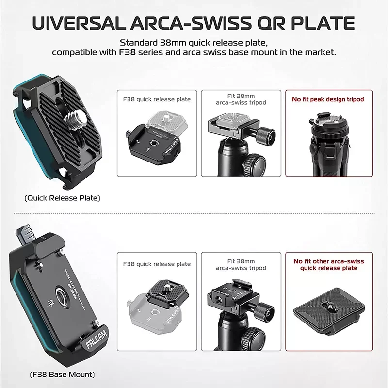 Фото Универсальный стабилизатор Ulanzi FALCAM F38 для DSLR-камеры, пластина быстрого крепления Arca Swiss, зажим, быстрое переключение, переходник для штатива №2