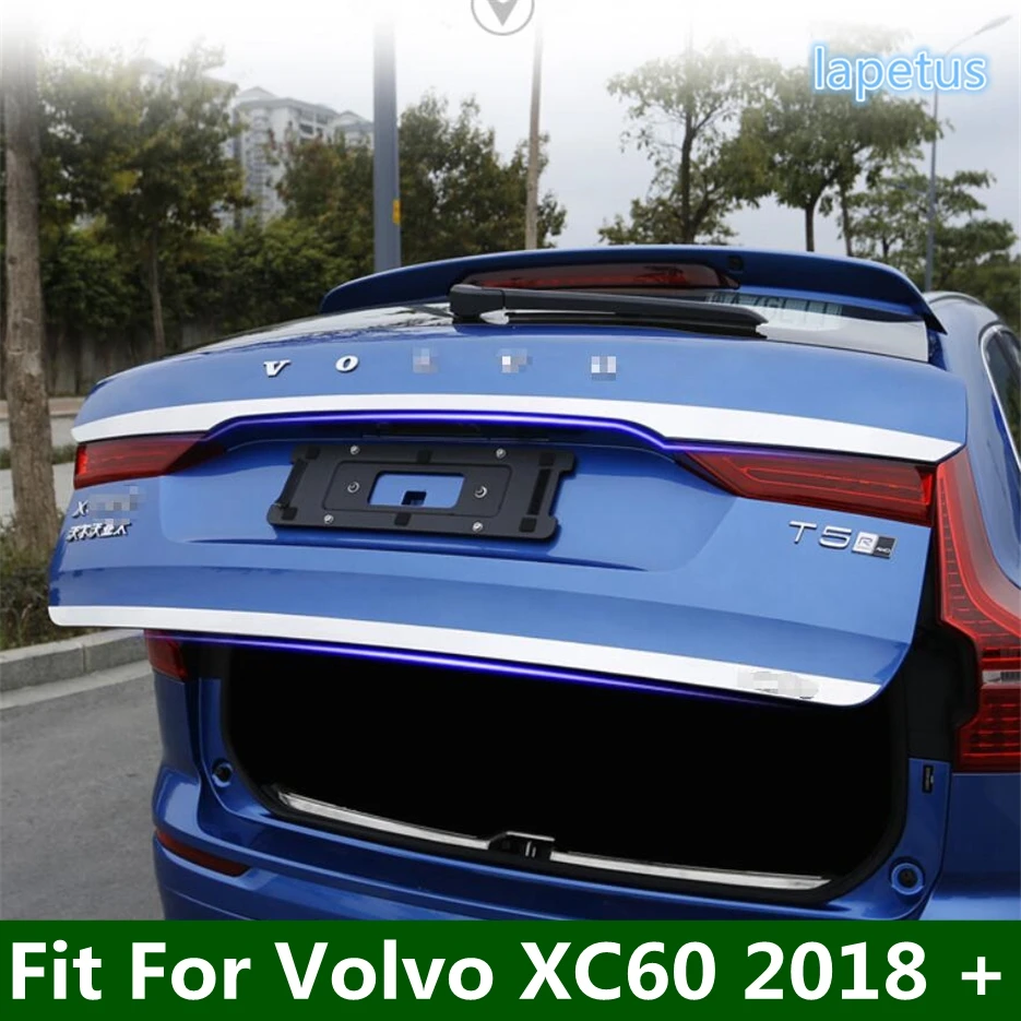 

Stainless Steel Exterior Accessories Fit For Volvo XC60 2018 - 2021 Rear Trunk Steamer Lid Cover Trim Garnish Strip Molding