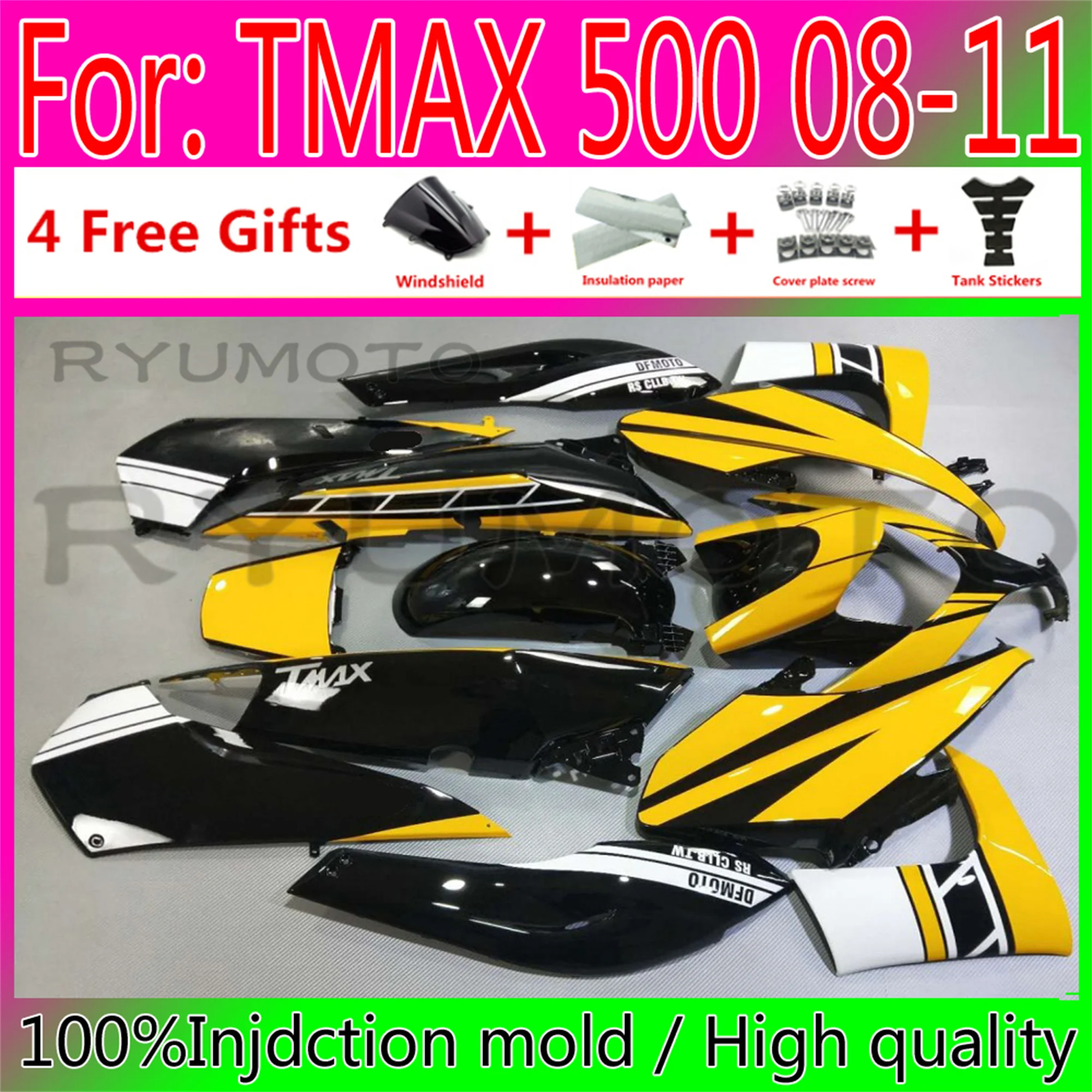 

Новый комплект обтекателей для мотоцикла TMAX500 2008 2011 Tmax T-MAX tmax500 01 02 03 04 05 06 07 08 09 10 11 обтекатель для кузова