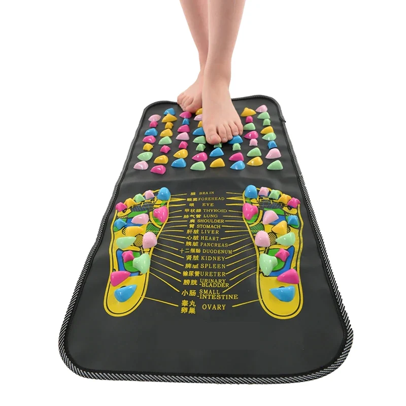 

Massage Mat Health Care Chinese Reflexology Walk Stone Pain Relieve Foot Leg Spa SSwell Foot Care Tool Acupoint Massage Pad