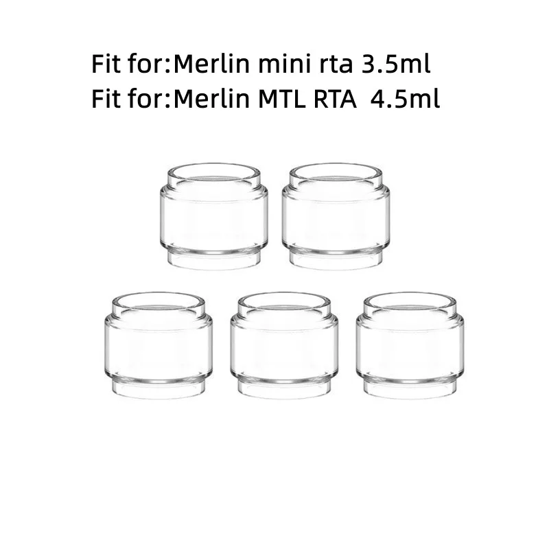 

Стеклянная трубка для резервуара 5 шт. YUHETEC, сменная стеклянная трубка для Augvape Merlin Mini Rta Glass