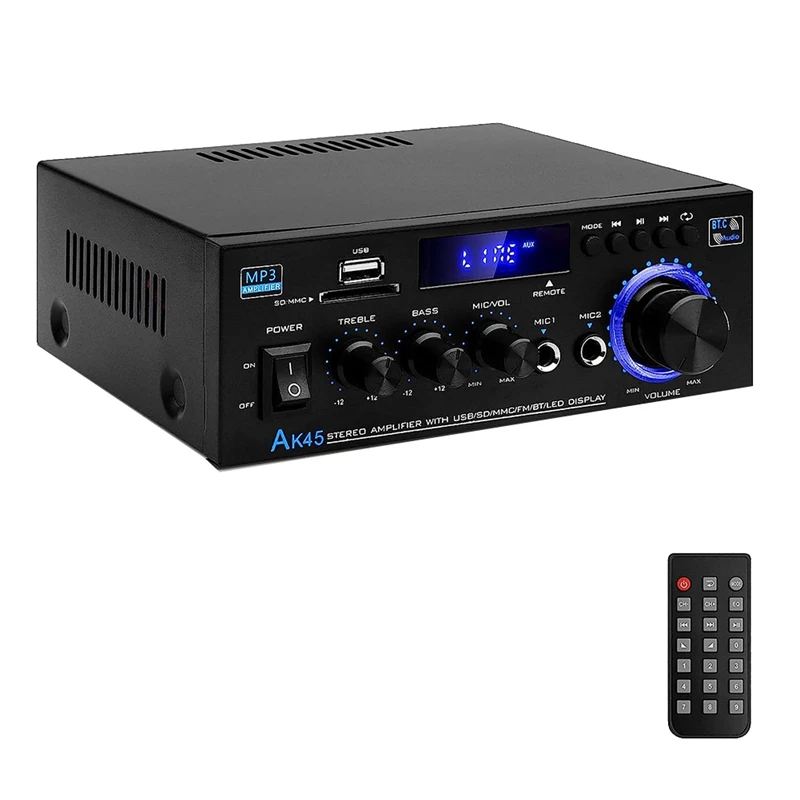 

1 PCS AK45 Digital Power Amplifier Power Amplifier Audio Two-Channel Power Amplifier Auto Supplies US Plug