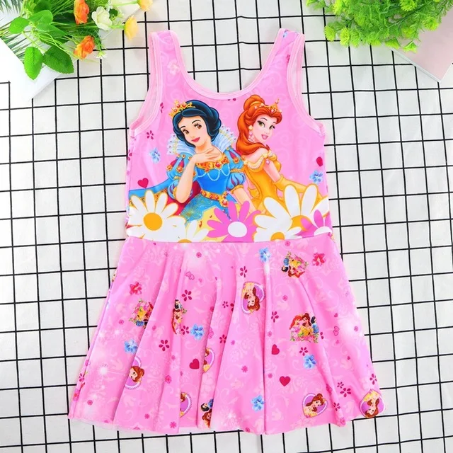 Женский купальник высококачественный для девочек цельная юбка Детский костюм