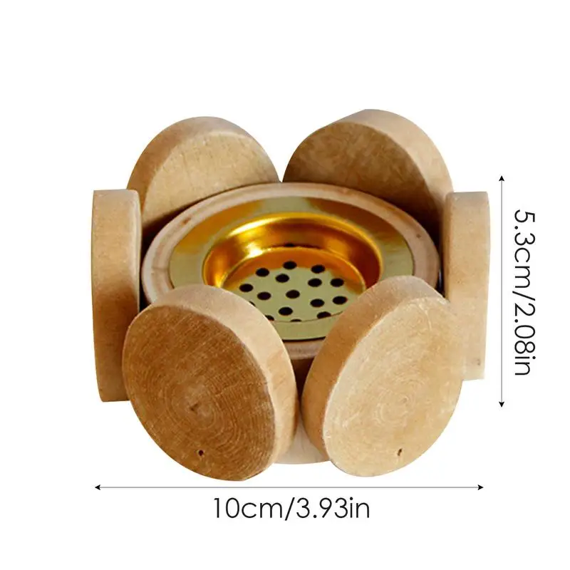 Деревянная горелка для благовоний в форме лепестков