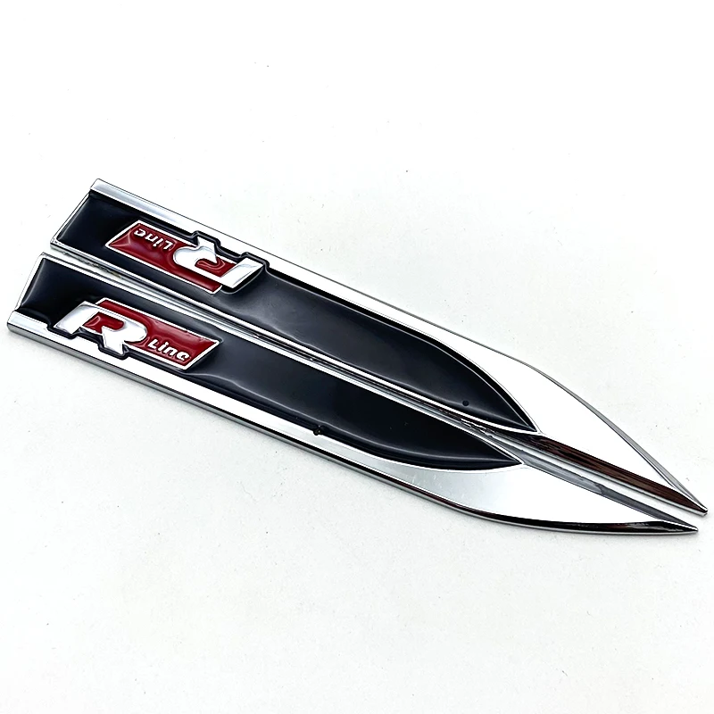 

Металлические наклейки на крылья автомобиля R R Rline GTI GTD Эмблема Боковой декор кузова для Volkswagen VW R Golf Polo Tiguan Jetta Touran CADDY GTI