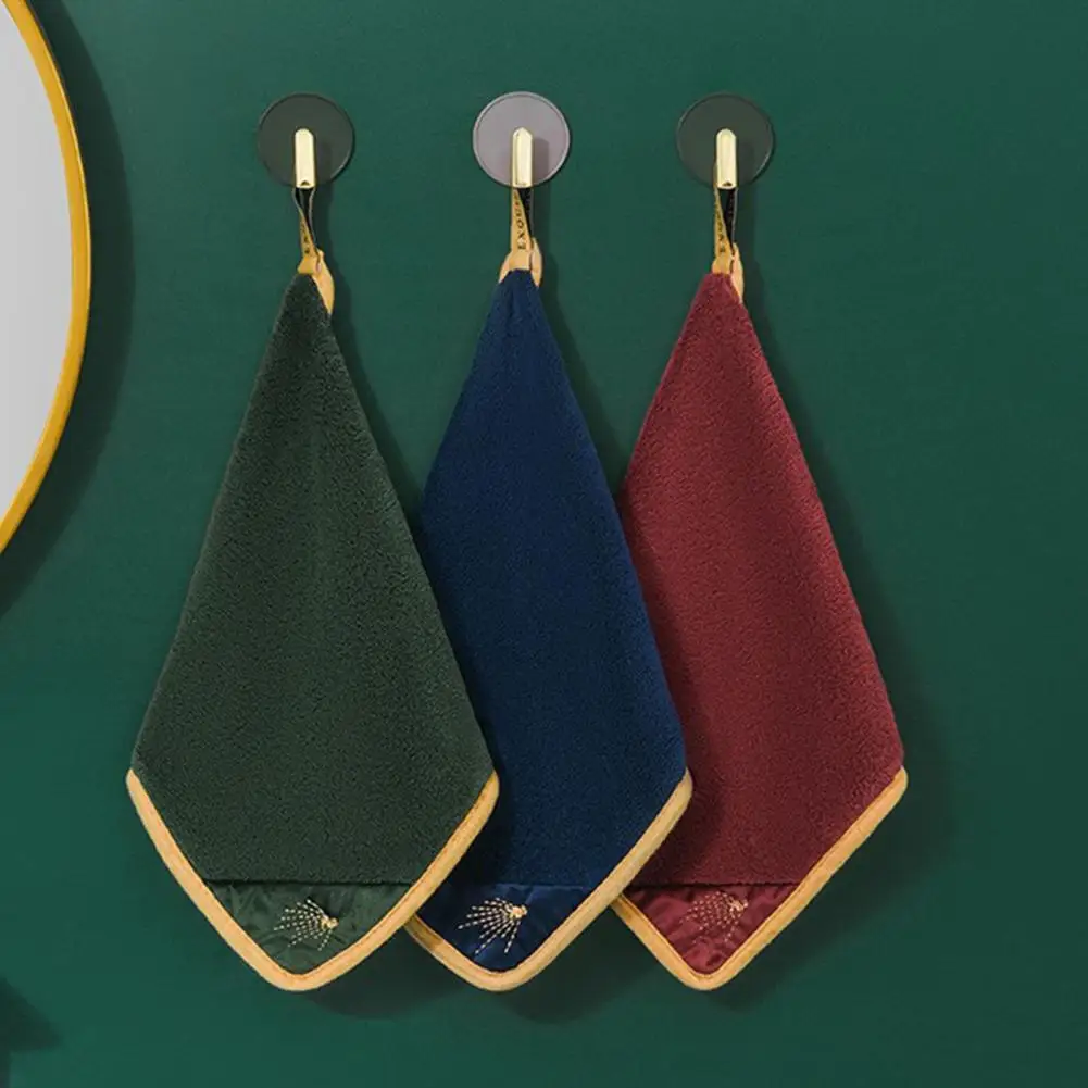 

Впитывающее Коралловое бархатное бытовое подвесное полотенце мягкое полотенце для рук Touch, ткань для чистки ванной комнаты