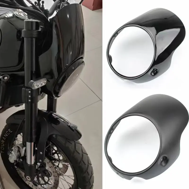 

Motorcycle Headlight Fairing Cover Head Lamp Front Pig Windshield For Triumph Bonneville T100 T120 For Honda Ducati MonsterCB150
