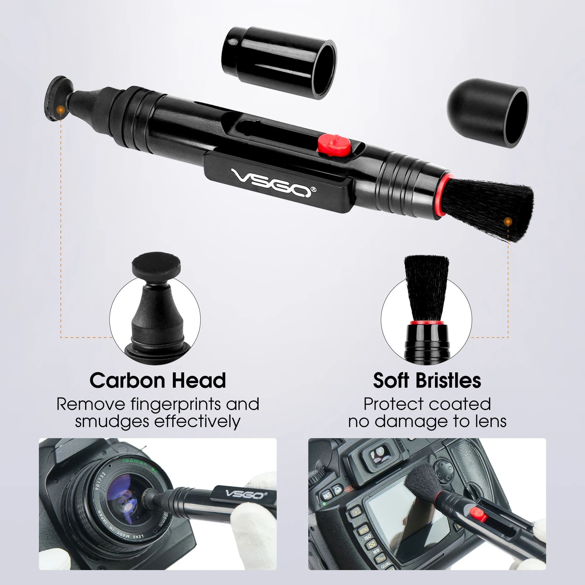 Набор для чистки камеры VSGO 4 в 1 с объективом ручка-щетка объектива чистящие