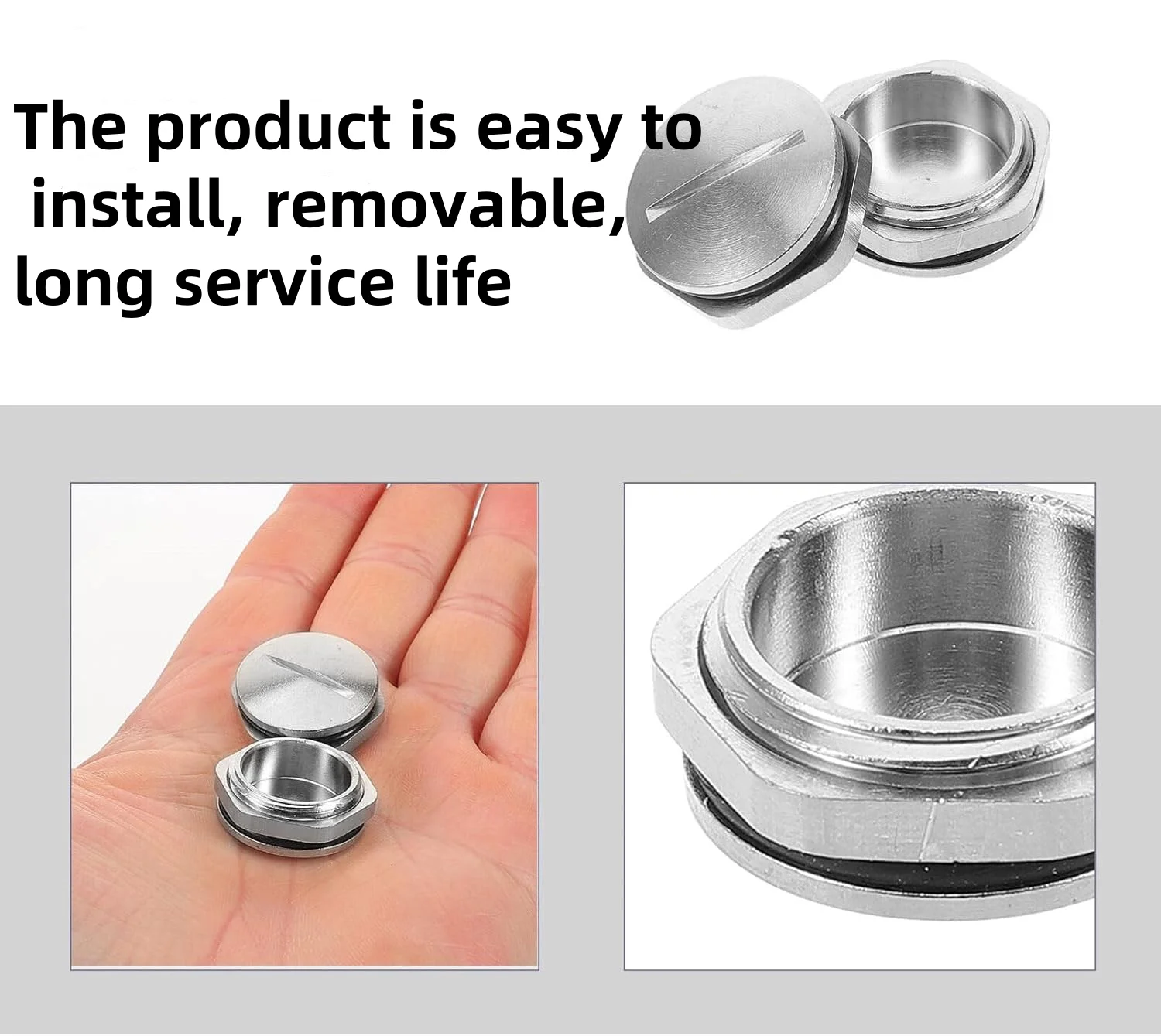 Водонепроницаемая металлическая заглушка никелированная латунная крышка винта