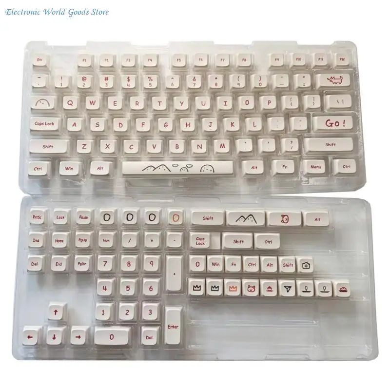 Фото A3PD Граффити Мультфильм XDA Профиль Колпачки для ключей PBT Сублимационная краска для переключателя Cherry MX №4