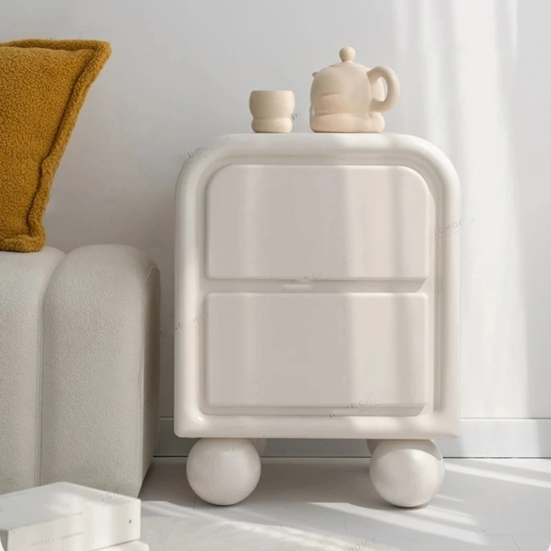 Белая ночная тумбочка в скандинавском стиле современный угловой прикроватный