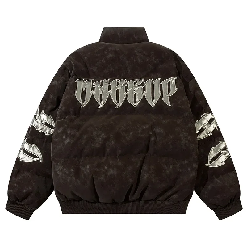 Мужская хлопковая одежда винтажные модные куртки с вышивкой утепленные