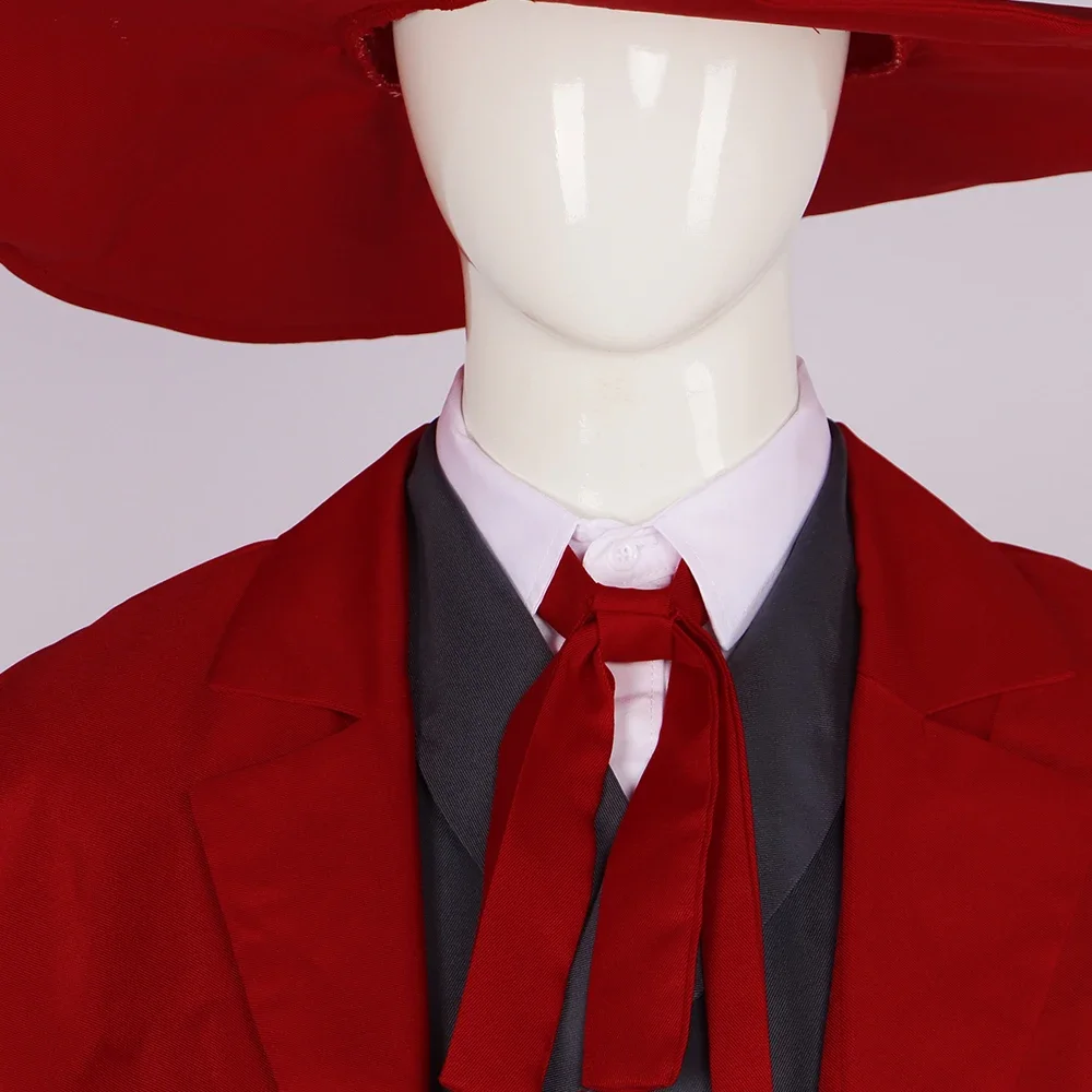 Костюм для косплея Alucard мужская рубашка штаны пальто шапка костюмы униформа