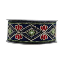 4 5cm wide ethnic style embroidery lace barcode diamond lens embroidered clothing ribbon accessories