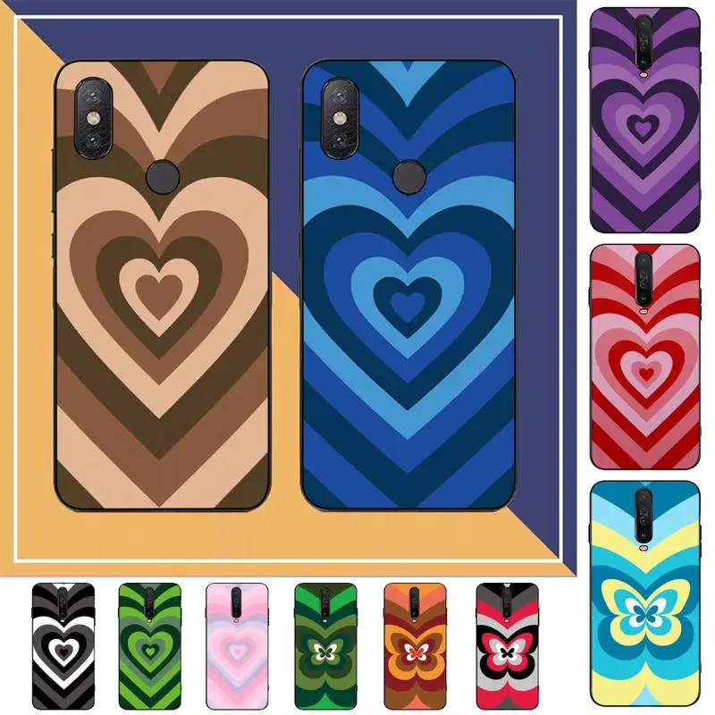 

Cute Colored Love Heart Butterfly Phone Case for Redmi Note 8 7 9 4 6 pro max T X 5A 3 10 lite pro