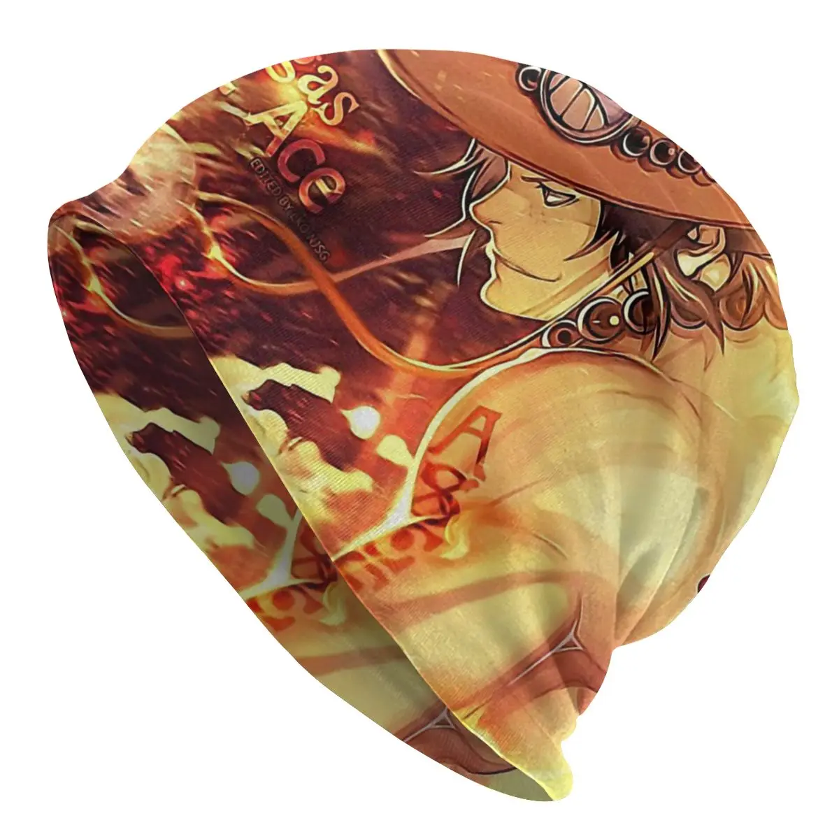

Ace Art One Piece Anime Autumn Female Warm Beanies Double Used Cycling Bonnet Hats
