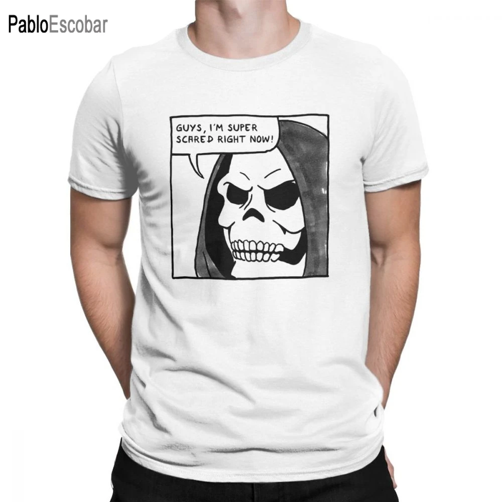 

Vintage Meme Scare Horror Satan T-Shirts for Men Round Neck Pure Cotton T Shirts Streetwear Short Sleeve Tees Gift Idea Clothes