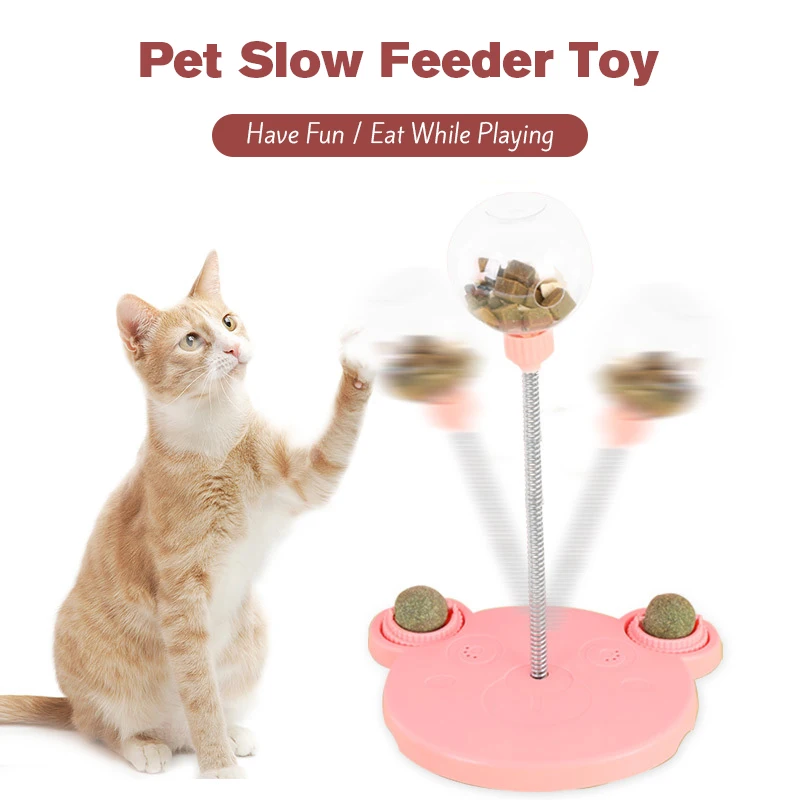 

Durable Dog Cat Slow Feeder Toy Bite Resistant Treat Dispenser for Exercise Interactive Cat Tumbler Toy Treat Food Dispenser Toy