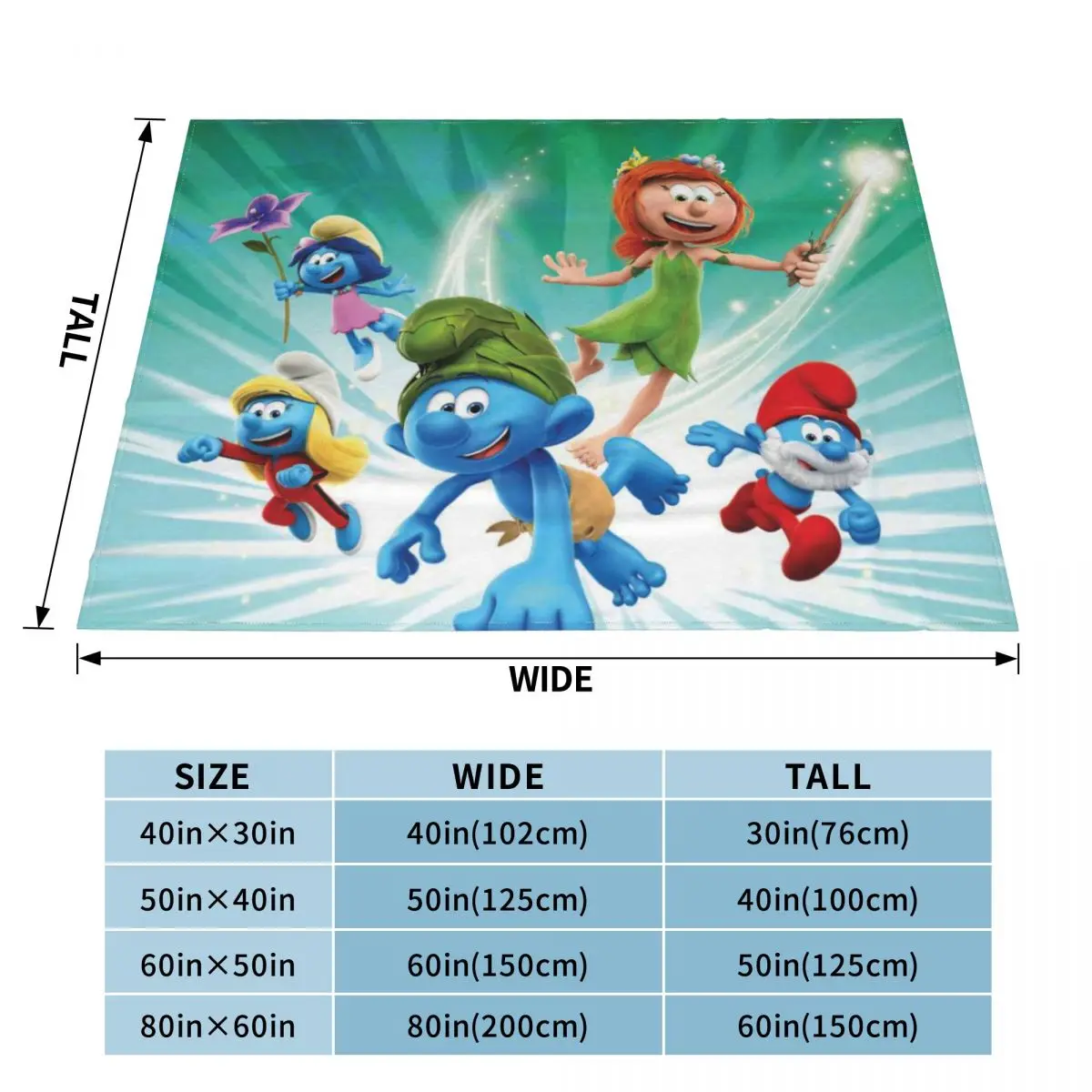 Одеяло для семьи голубого человека Nimble Spirit плюшевое всесезонное супер теплое