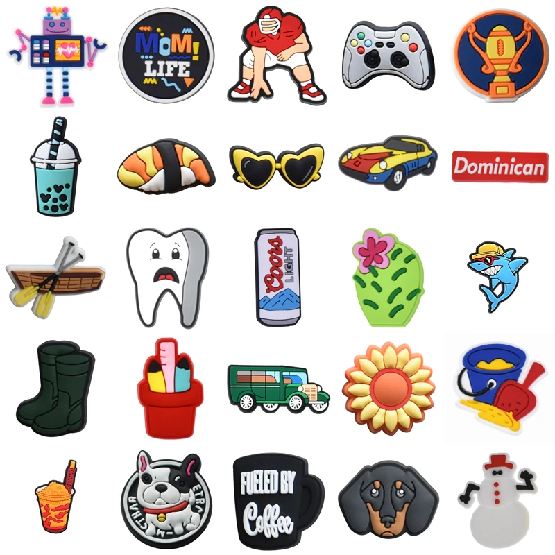 

Decorations for Crocs Women Charm Shoes Accessories Shoe Charms Gifts Kids Men Set Jeans Boy Girl Para Pins Wholesale Bulk Packs