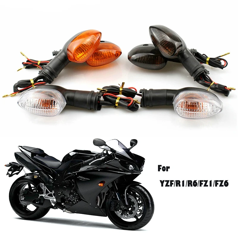 

One Pair For R1 R6 XJ6 FZ1 FZ6 FZ8 MT07 09 Front Back Blinker Motorcycle Turn Signal Light Indicator Lamp