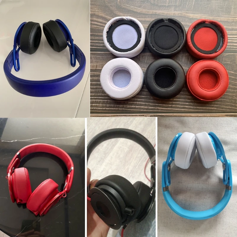 

H8WA Ear Pads Compatible withBeats Mixr Headphone Replacements Headset Thicker Foam Protein Skin Cover Easily Replaced