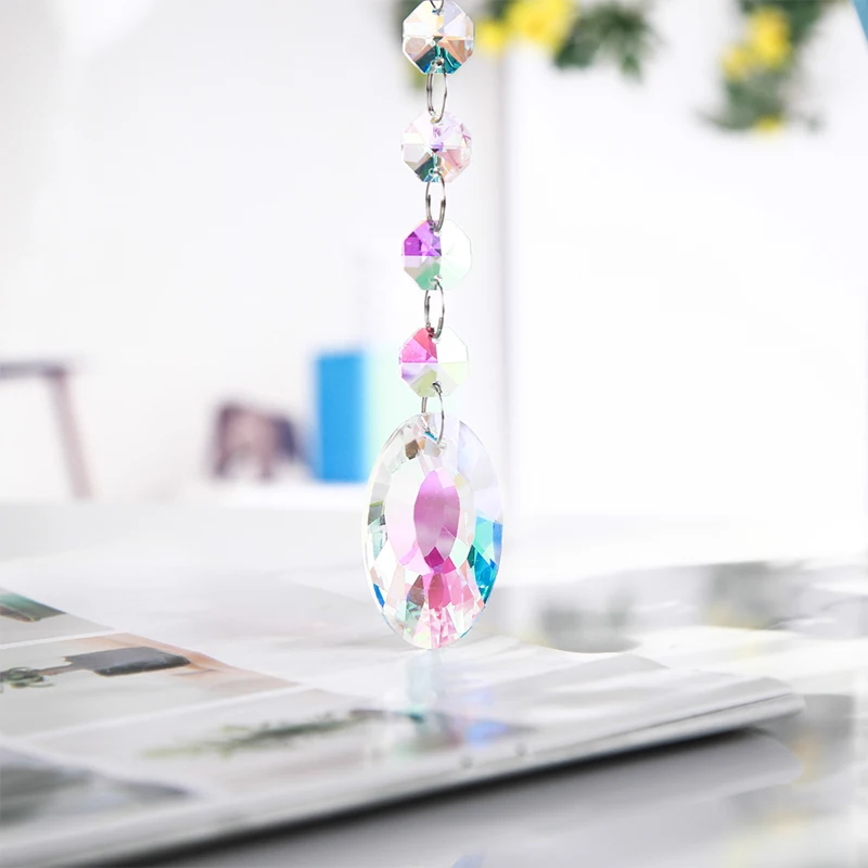 

Diy Hanging Accessories Colourful Beads Curtain Octagonal Beads Crystal Pendant Lighting Decoration Wedding Outdoor