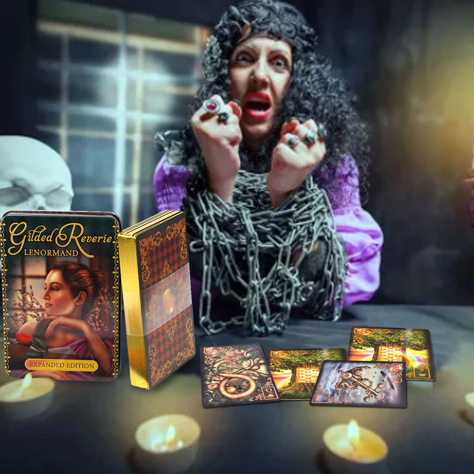 

Позолоченная Карта Таро реверсии Lenormand 44 шт.