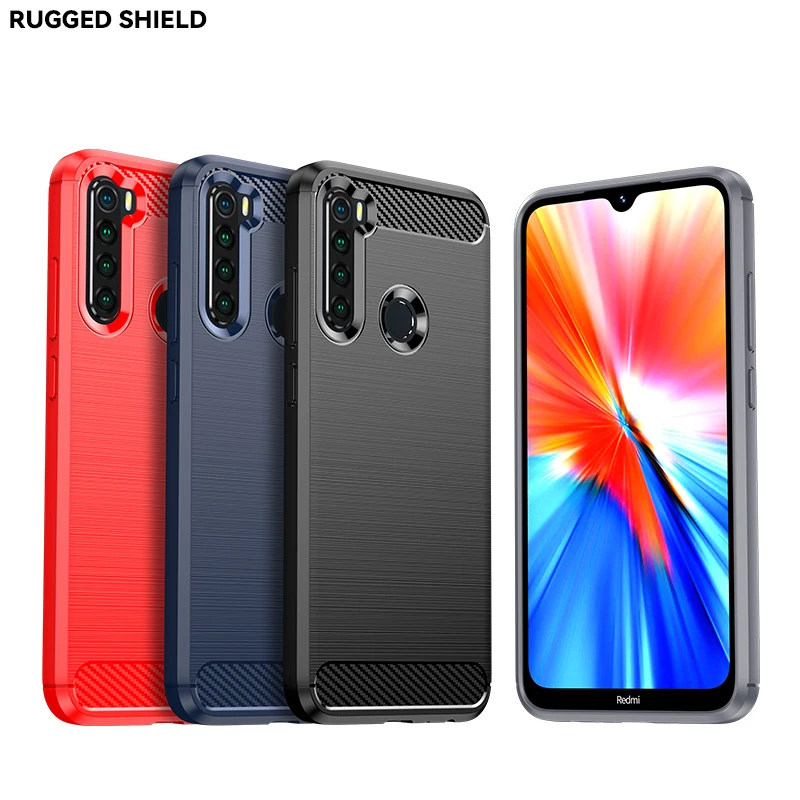 

For Xiaomi Redmi Note 8 Note 9T Note 9S Note 9 Pro Brushed Carbon Fiber Texture Soft Flexible TPU Shockproof Case Redmi Note 8T