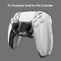 for ps5 clear pc cover non slip cover case for playstation 5 ps5 controller dualsense gamepad skin protection transparent shell