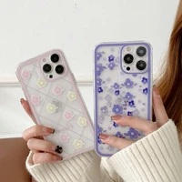 fashion transparent flowers phone case for iphone 12 11 13 pro max xr xs max x 8 7 plus se2 soft silicone cover for iphone 11 12