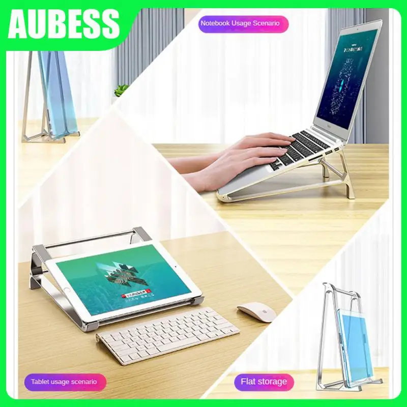 

Aluminum Alloy Anti-skid Laptop Holder Multifunctional Cooling Stand Heat Dissipation Notebook Bracket Bracket Vertical Foldable