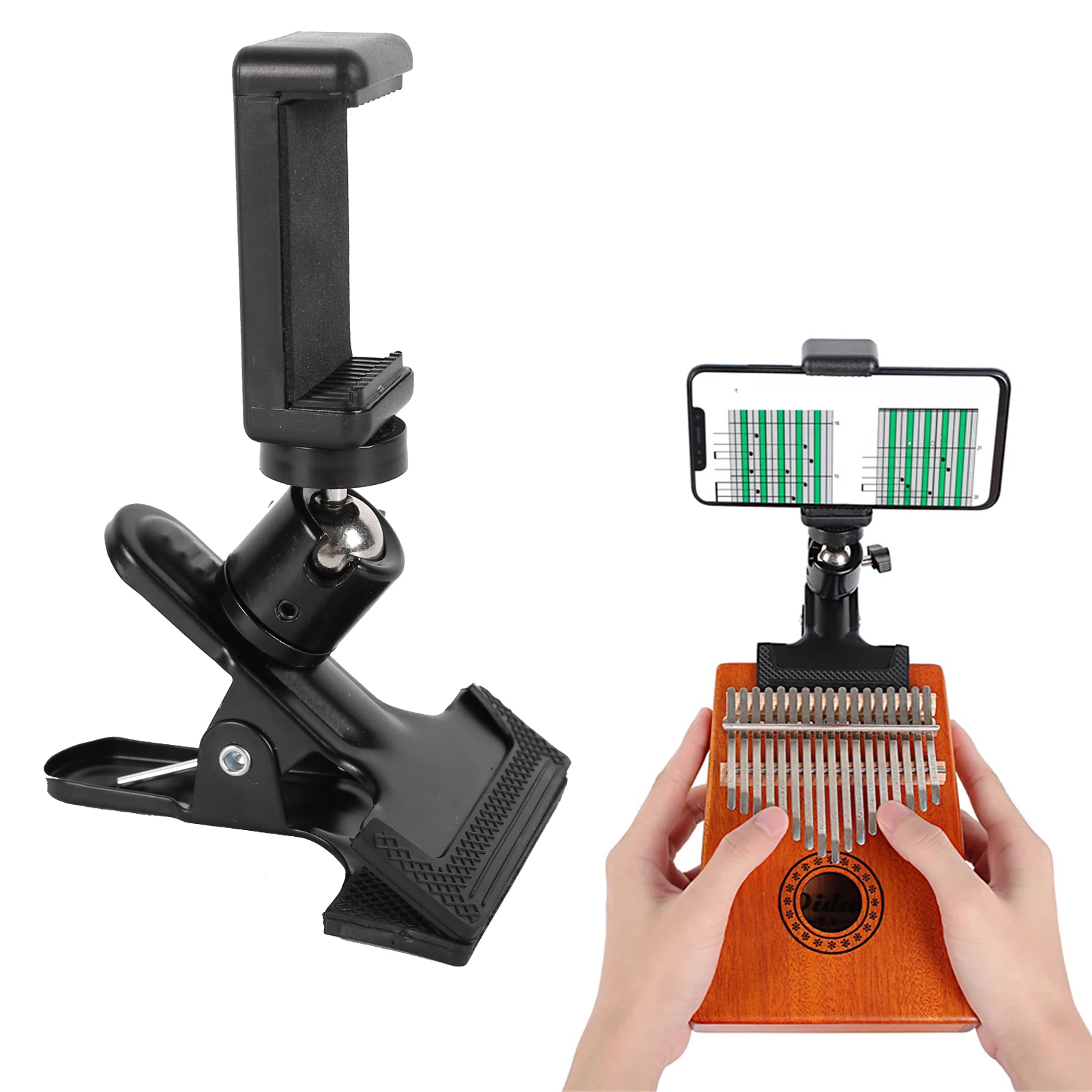 

Headstock Mobile Live Rack Guitar Head Mobile Phone Bracket Sports Camera Bracket Score Bracket Kalimba Headstock Holder