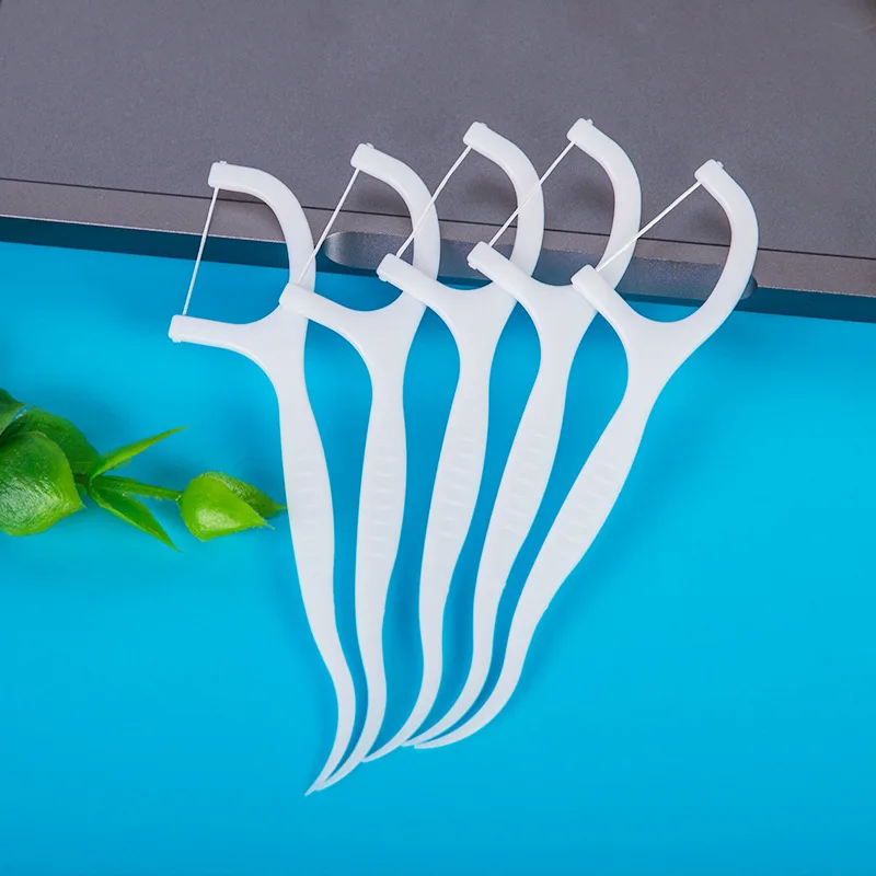 500 шт./лот одноразовый зубной Флоссер межзубная щетка зубная палочка зубочистка