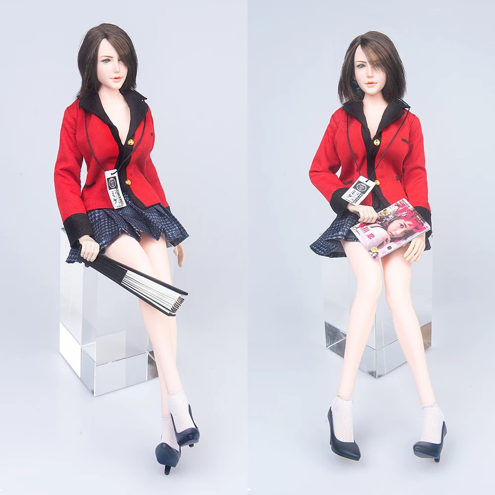 

In Stock TYM146 TYM147 1/6 Sexy Cosplay Girl's Clothes Jabami Yumeko Student Uniforms Pleated Skirt Set for 12'' Action Figure