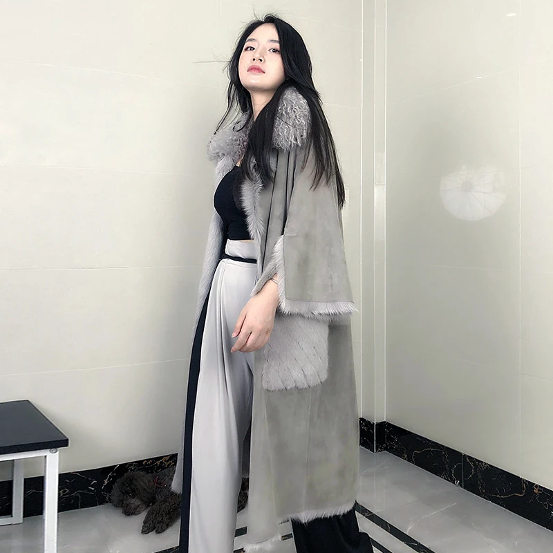 Женская куртка из натуральной овчины с карманами зимняя | одежда