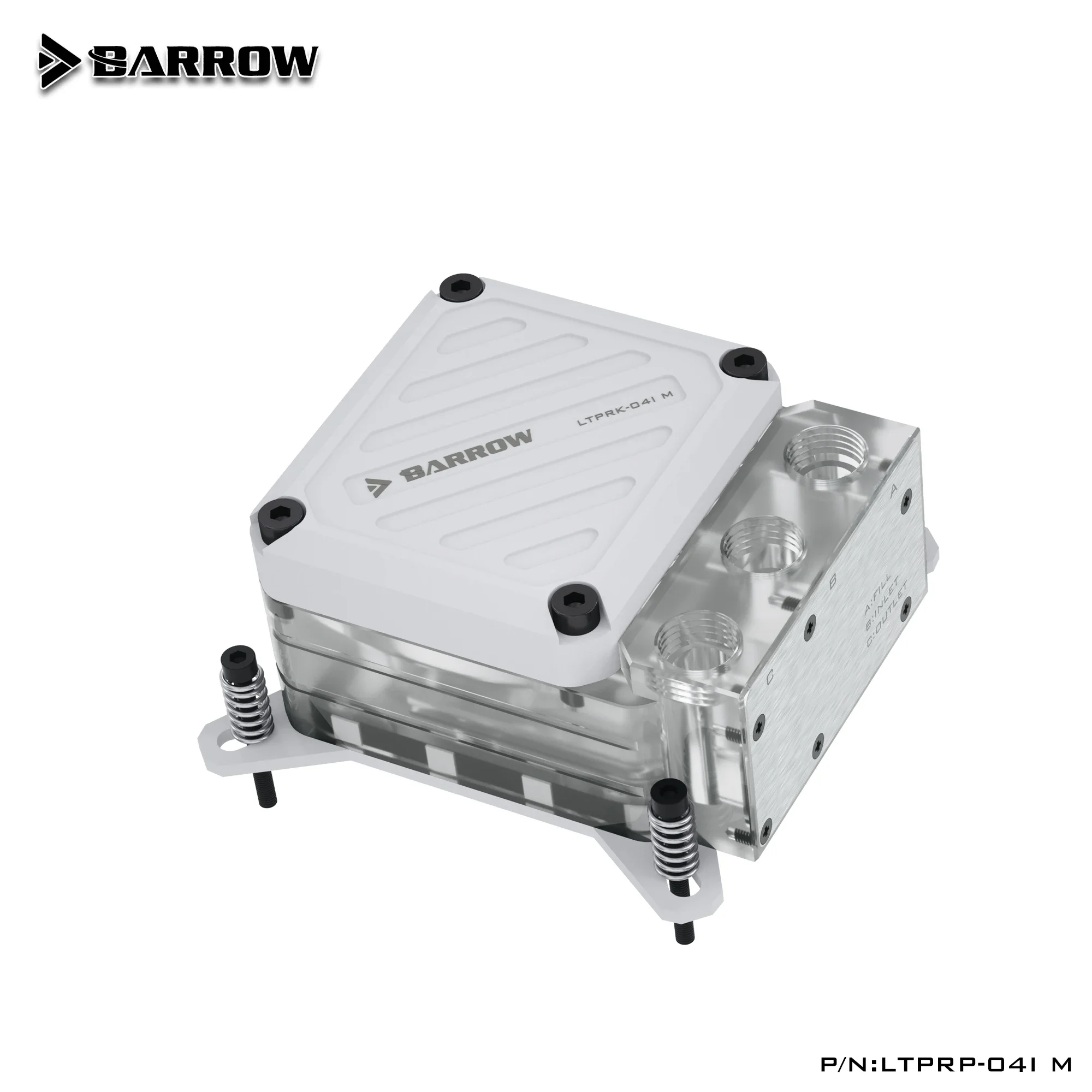 Фото Водяной насос Barrow LTPRK-04 M/POM 10W PWM + блок для процессора, совместимый с AMD AM3 AM5 / INTEL 1700 1200 115X X99 2011, водяное охлаждение ARGB. №3