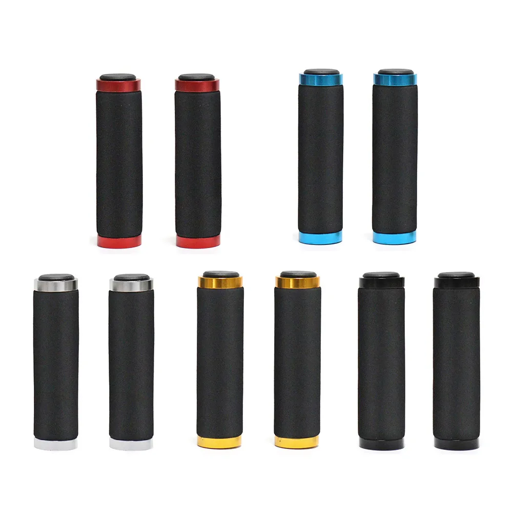 

Bicycle Handlebar Grips MTB Bike Sponge Grips Screw Double Lock-On Grips Tape Pads Smooth Waterproof Non-slip Sponge Cover