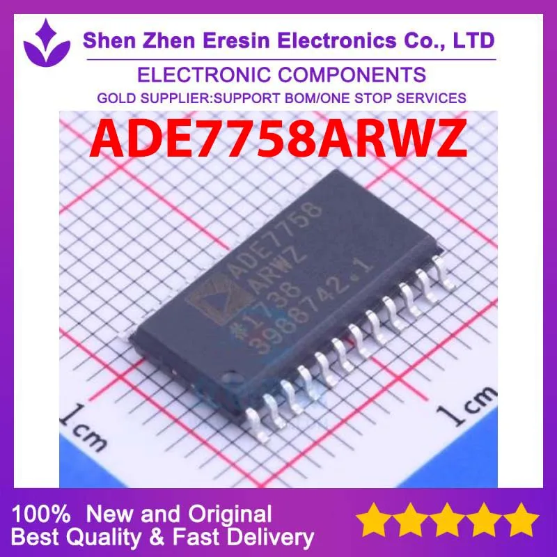 

Free shipping 5PCS/LOT ADE7758ARWZR SOP24 New and original