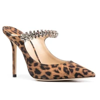 women stiletto high heel leopard crystal strap sandal sexy bridal evening dress shoe fashion pointed toe lady sandal 1 chc 16