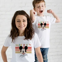 mickey mouse fashion trend children clothes mom and daughter equal disney family matching t shirts baby boy girl tops dropship