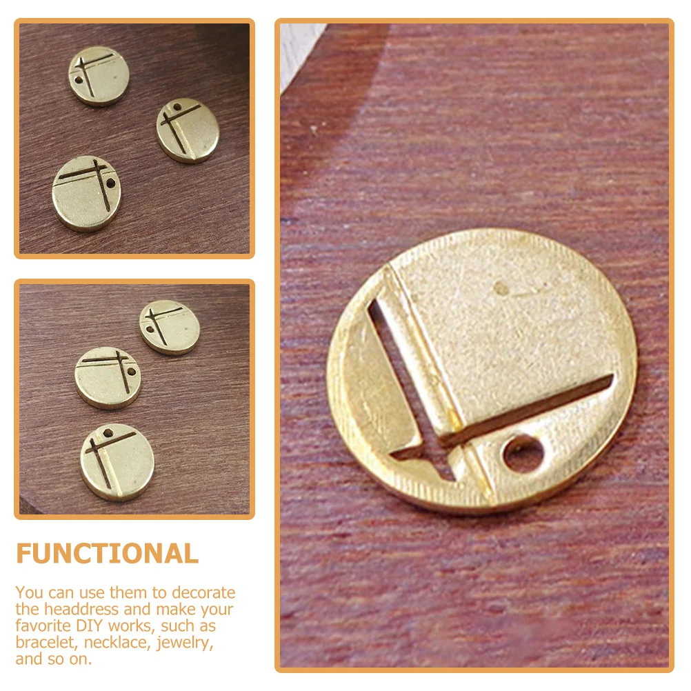 10Pcs Necklace Pendant Charms Multi-function Disc Pendants Jewelry DIY Materials