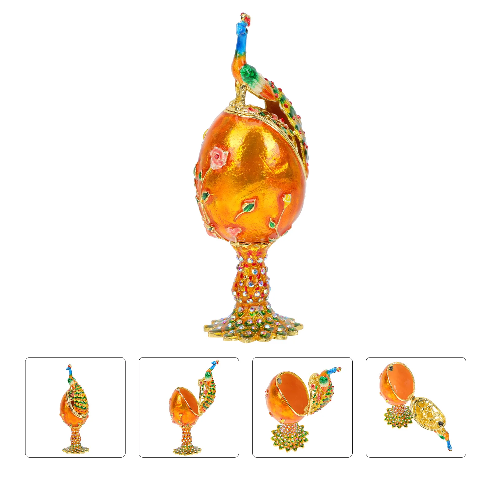 

Чехол для хранения ювелирных изделий Peafowl, держатель для сережек в европейском стиле, настольное украшение